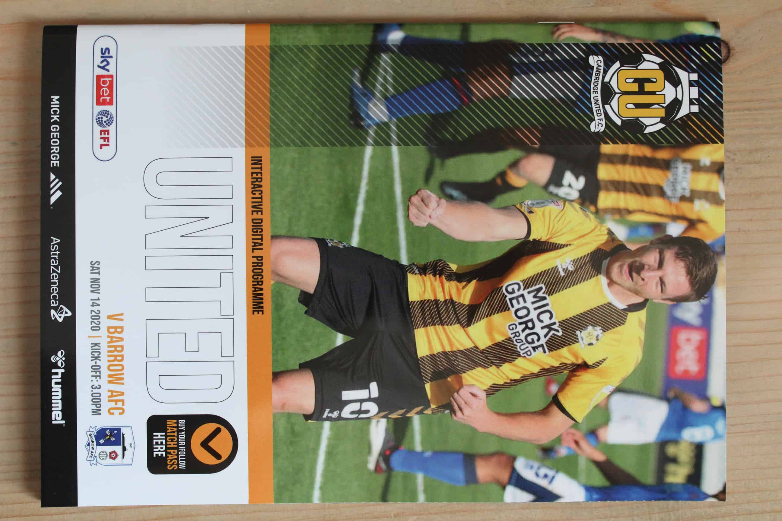 Cambridge United FC v Barrow AFC